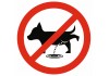 Sticker interdit aux animaux et dejections