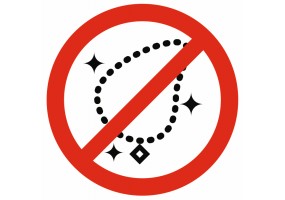 Sticker interdit port de bijoux