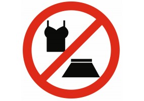 Sticker interdit port de vêtement