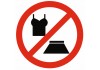 Sticker interdit port de vêtement