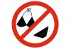 Sticker interdit port de maillot de bain
