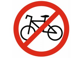 Sticker interdit aux vélos