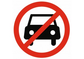 Sticker interdit aux voitures