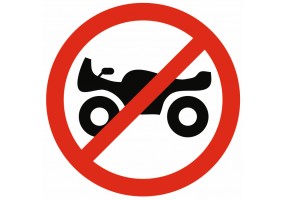 Sticker interdit aux motos