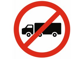 Sticker interdit aux camions