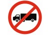 Sticker interdit aux camions
