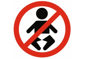 Sticker interdit aux bébés