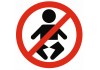 Sticker interdit aux bébés