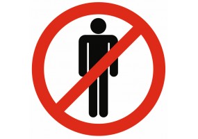 Sticker interdit aux hommes