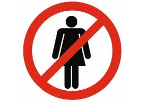 Sticker interdit aux femmes