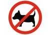Sticker interdit aux chiens