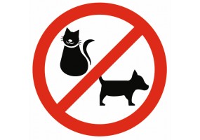 Sticker interdit aux animaux