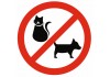 Sticker interdit aux animaux
