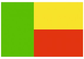 Sticker drapeau Benin