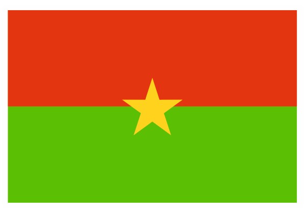 Sticker drapeau Burkina-Faso 