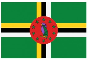 Sticker drapeau Dominique