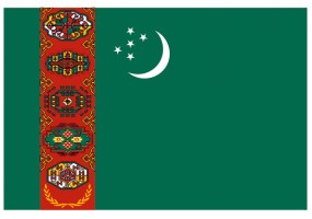 Sticker drapeau Turkménistan