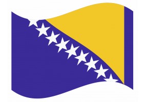 sticker drapeau Flottant Bosnie-Herzegovine