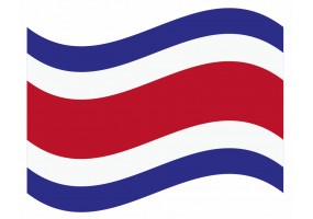 sticker drapeau Flottant Costa-rica