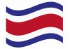 sticker drapeau Flottant Costa-rica