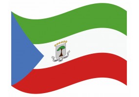 sticker drapeau Flottant Guinée-Equatoriale