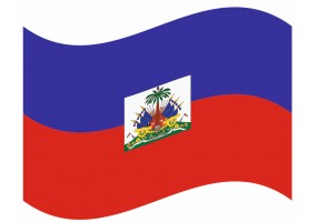 sticker drapeau Flottant Haiti