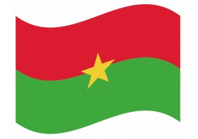 sticker drapeau Flottant Burkina Faso