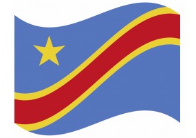 sticker drapeau Flottant République-Démocratique-du-Congo