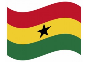 sticker drapeau Flottant Ghana