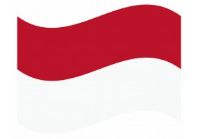 sticker drapeau Flottant Indonesie