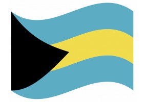 sticker drapeau Flottant Bahamas
