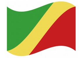 sticker drapeau Flottant Congo