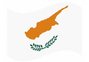 sticker drapeau Flottant Chypre