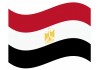 sticker drapeau Flottant Egypte