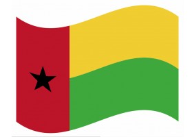 sticker drapeau Flottant Guinee-Bissau