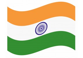 sticker drapeau Flottant Inde