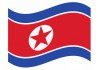 sticker drapeau Flottant Coree-du-Nord