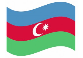 sticker drapeau Flottant Azerbaydjan