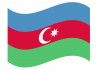 sticker drapeau Flottant Azerbaydjan