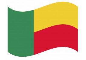 sticker drapeau Flottant Benin