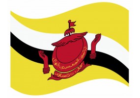 sticker drapeau Flottant Brunei