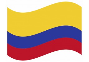 sticker drapeau Flottant Colombie
