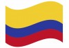 sticker drapeau Flottant Colombie