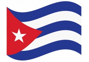 sticker drapeau Flottant Cuba