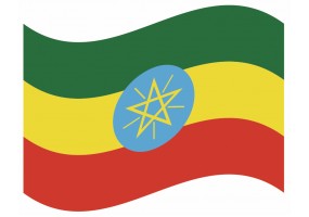 sticker drapeau Flottant Ethiopie