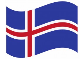sticker drapeau Flottant Islande
