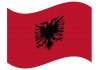 sticker drapeau Flottant Albanie