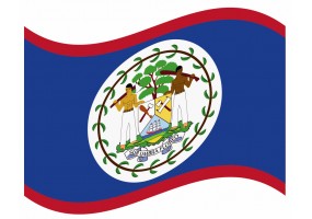 sticker drapeau Flottant Belize