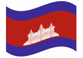 sticker drapeau FlottantCambodge