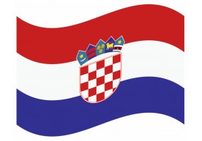 sticker drapeau Flottant Croatie